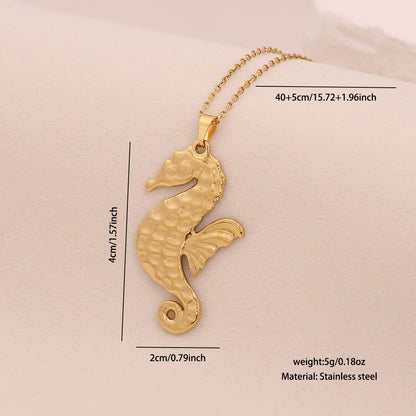 Ocean Series Starfish & Sea Turtle Pendant Necklace