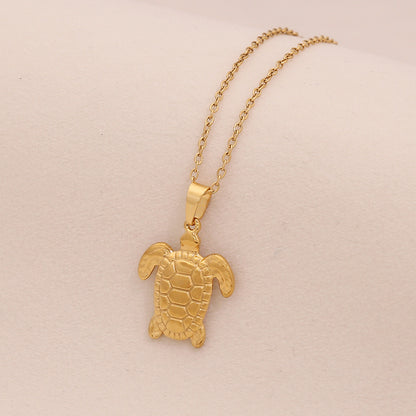 Ocean Series Starfish & Sea Turtle Pendant Necklace