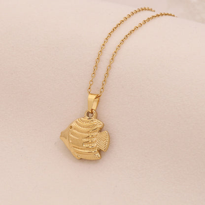 Ocean Series Starfish & Sea Turtle Pendant Necklace