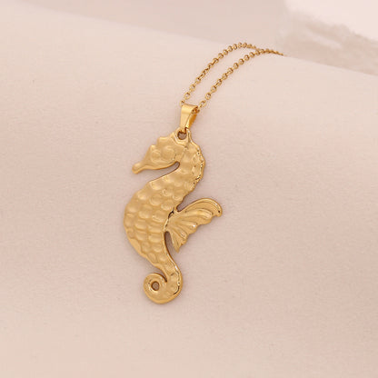 Ocean Series Starfish & Sea Turtle Pendant Necklace