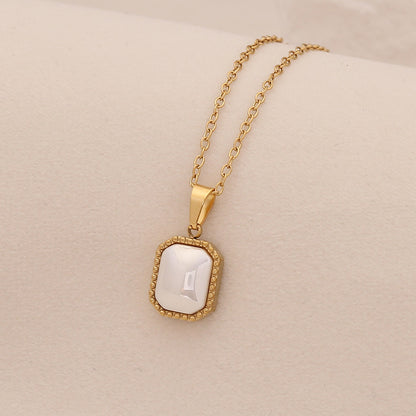 Faux Pearl Heart Pendant Necklace with Star Charm