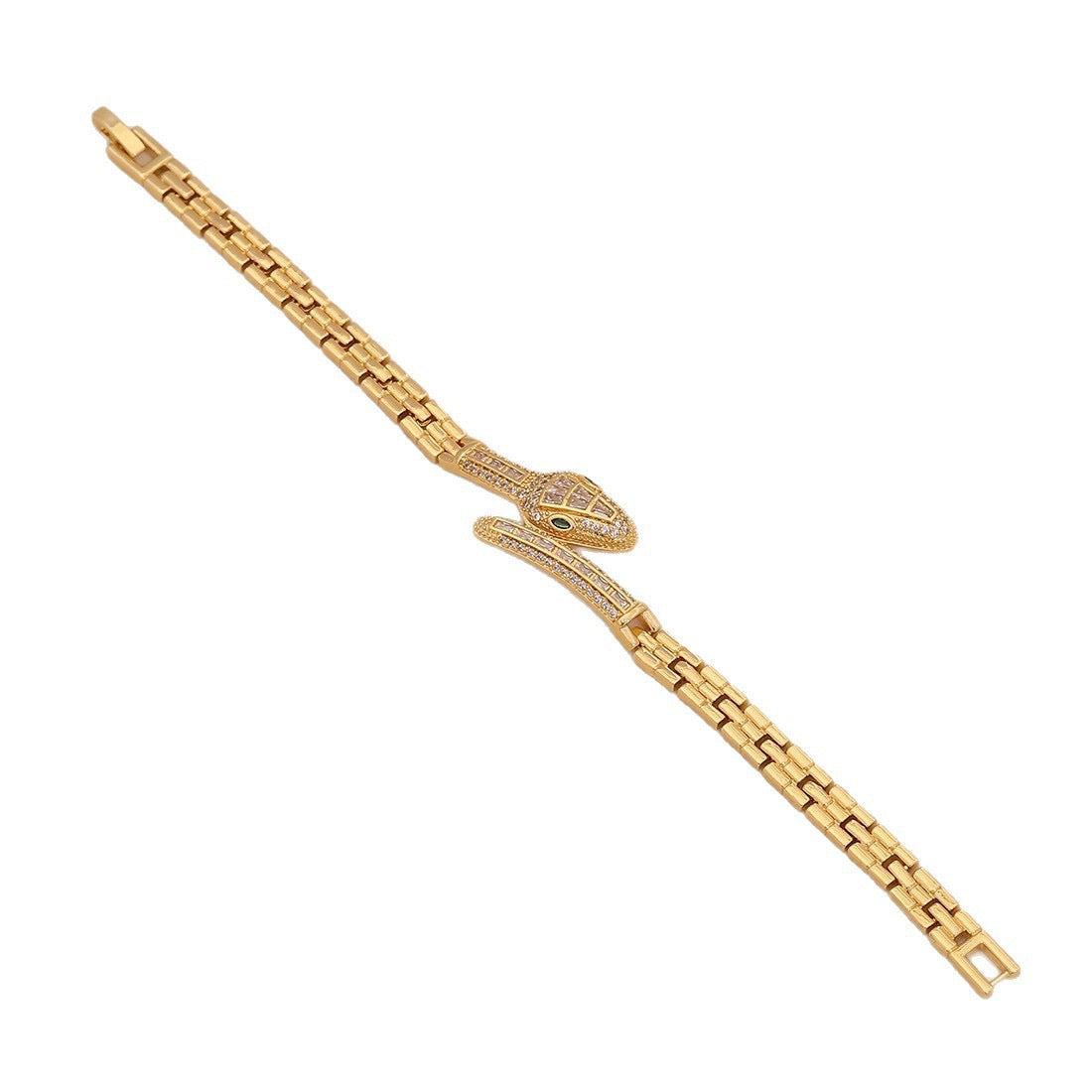 Micro-Pavé Snake & Leopard Head Zircon Bracelet