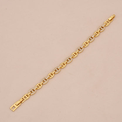 Micro-Pavé Snake & Leopard Head Zircon Bracelet