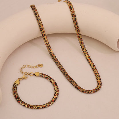 6mm Stainless Steel Leopard Snake Chain Necklace