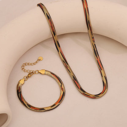 6mm Stainless Steel Leopard Snake Chain Necklace
