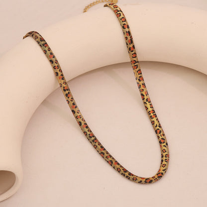 6mm Stainless Steel Leopard Snake Chain Necklace