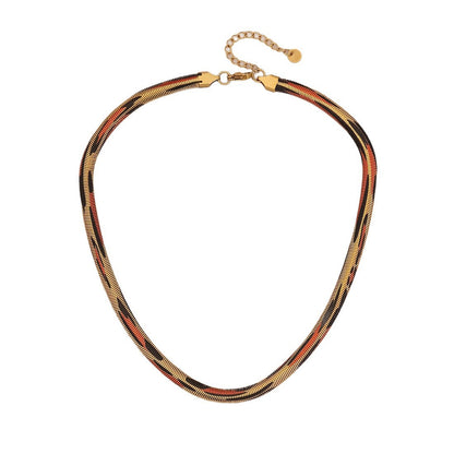 6mm Stainless Steel Leopard Snake Chain Necklace