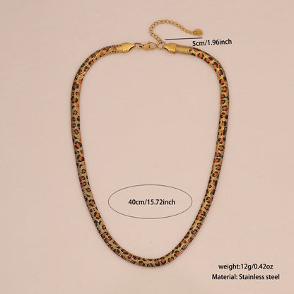 6mm Stainless Steel Leopard Snake Chain Necklace
