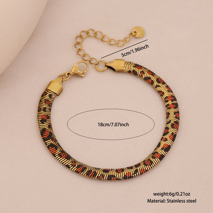 6mm Stainless Steel Leopard Snake Chain Necklace