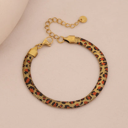 6mm Stainless Steel Leopard Snake Chain Necklace
