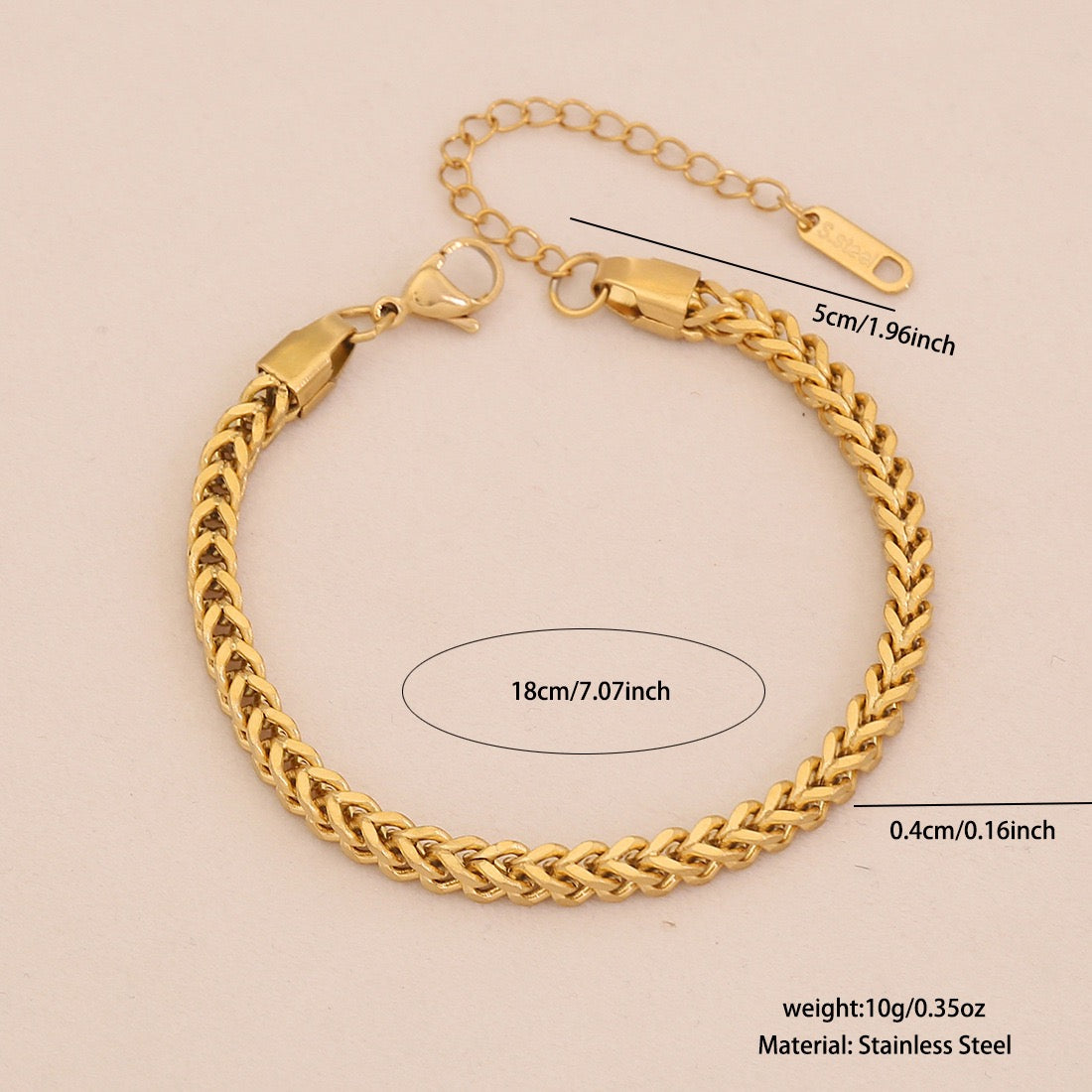 Stainless Steel Cuban Link Bracelet