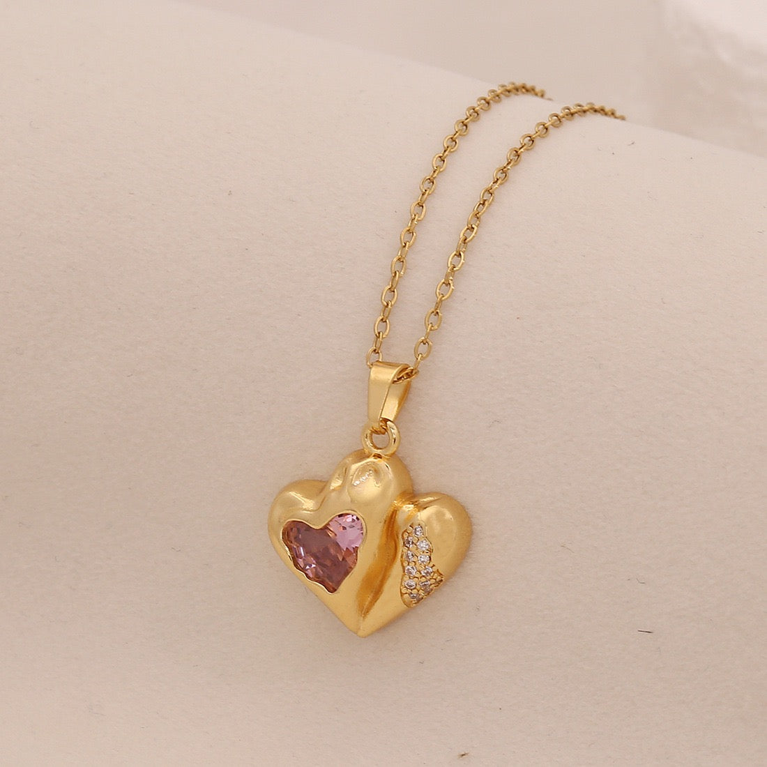 Multicolour Heart Pendant Necklace