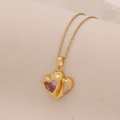 Multicolour Heart Pendant Necklace
