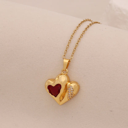 Multicolour Heart Pendant Necklace