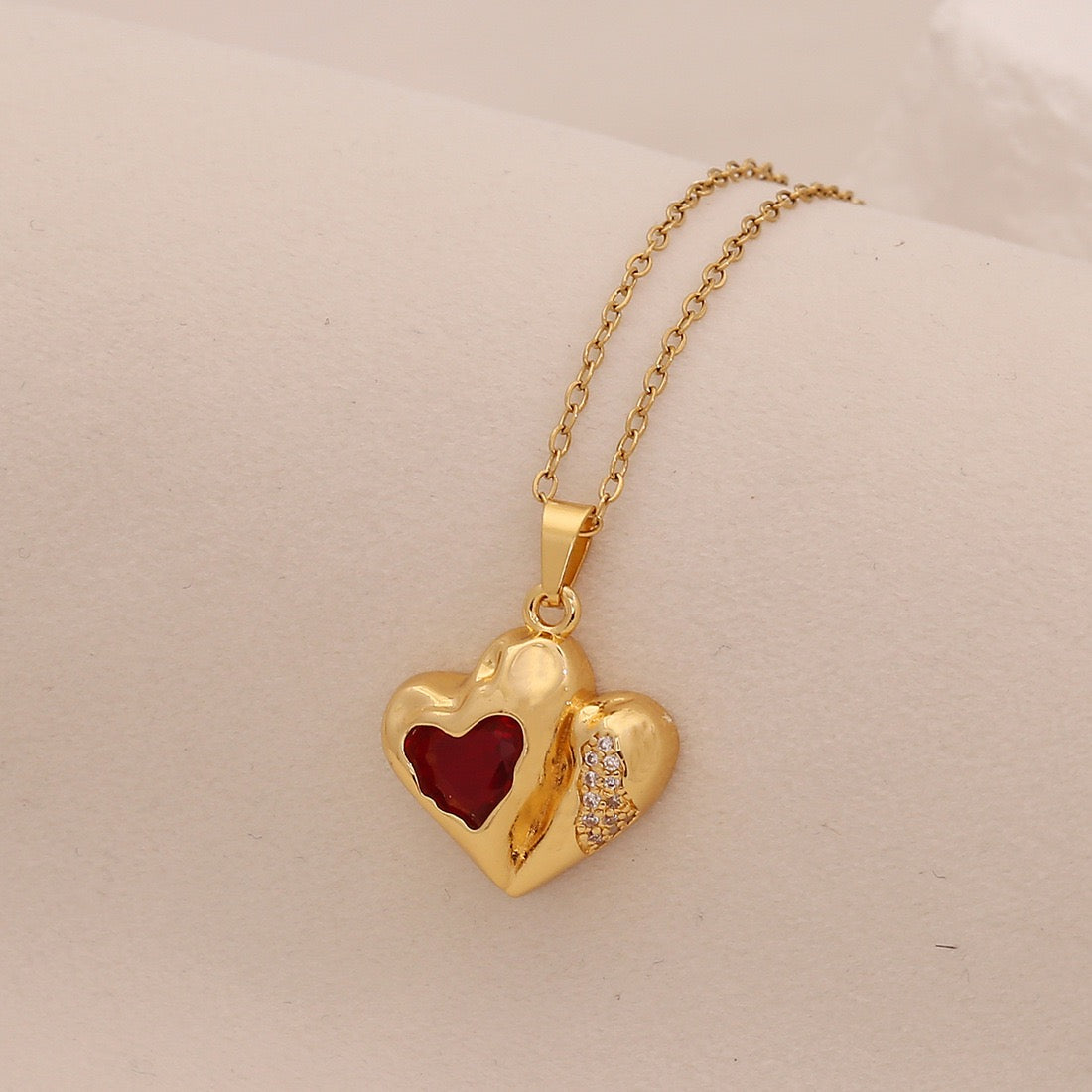 Multicolour Heart Pendant Necklace