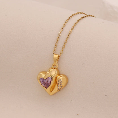 Multicolour Heart Pendant Necklace