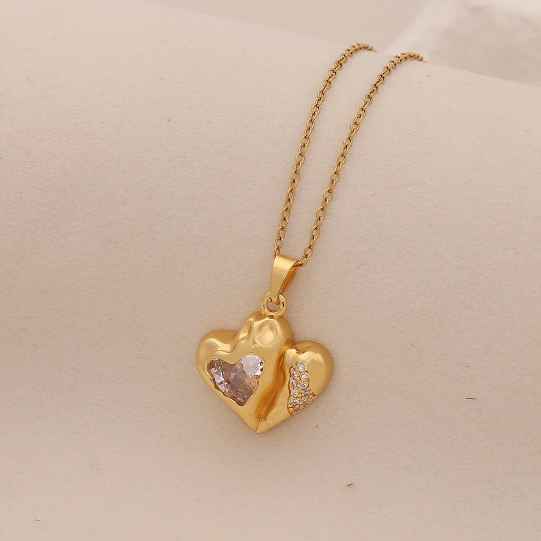 Multicolour Heart Pendant Necklace