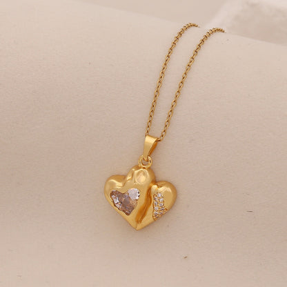 Multicolour Heart Pendant Necklace