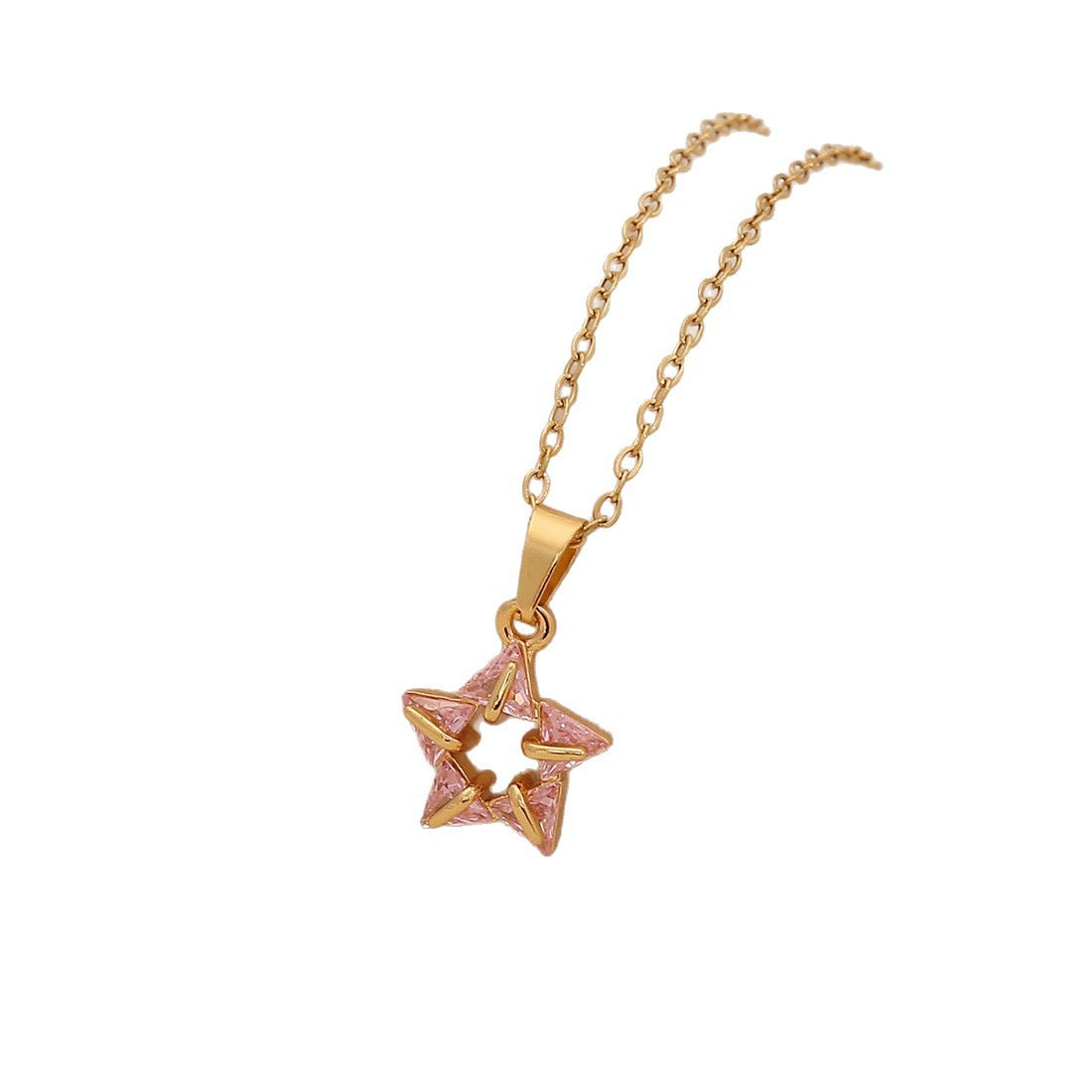 Multicolour Zircon Star Pendant Necklace