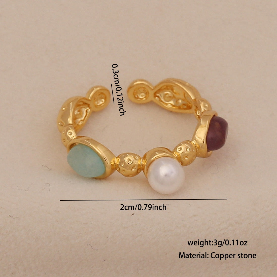 Vintage Natural Stone Ring