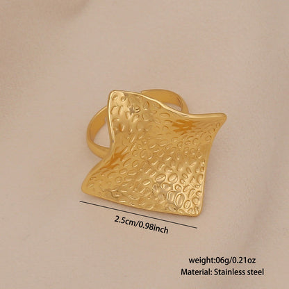 Imitation Pearl Butterfly Heart Ring