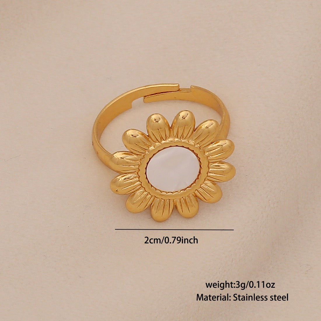 Imitation Pearl Butterfly Heart Ring