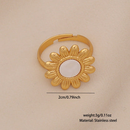 Imitation Pearl Butterfly Heart Ring