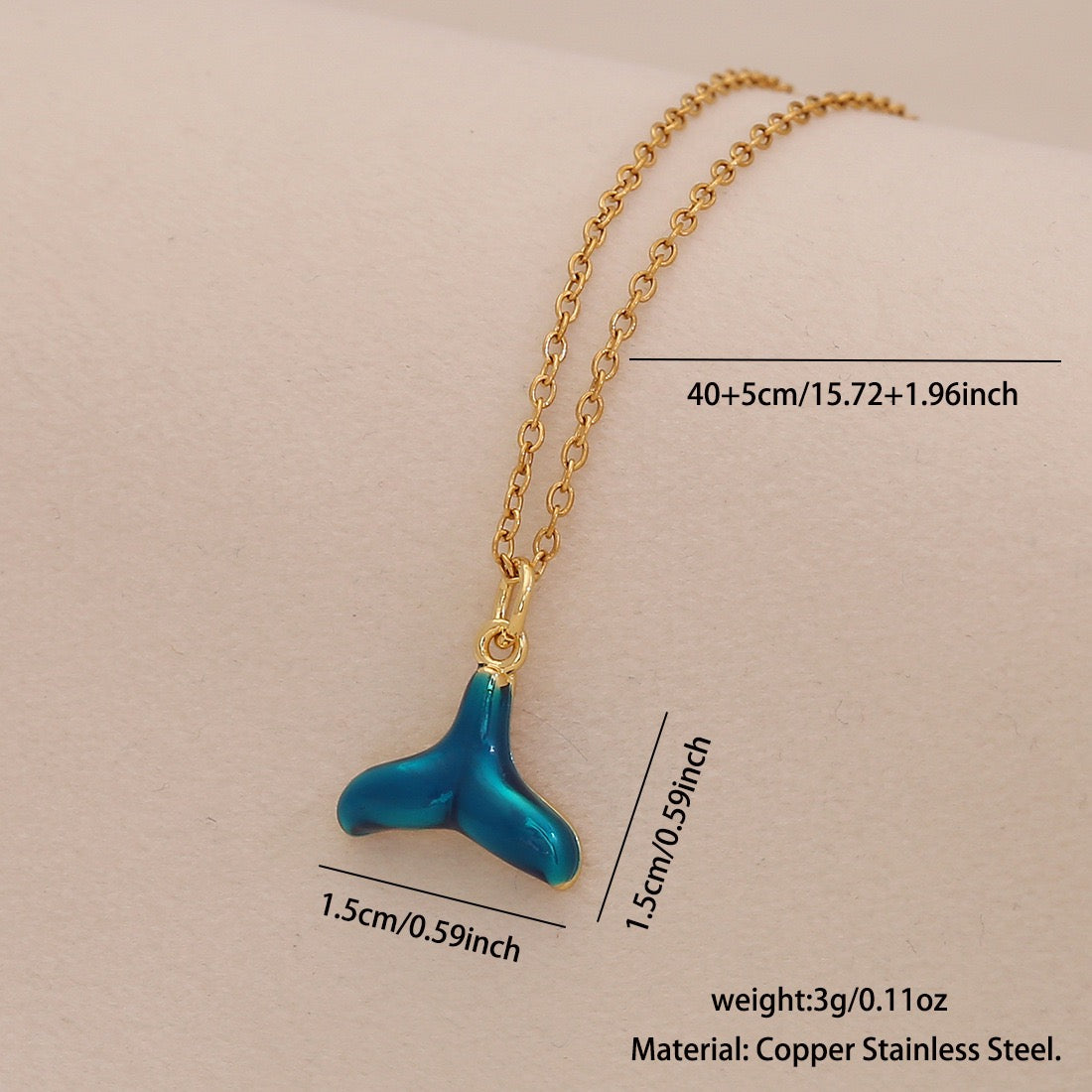 Enamel Conch & Starfish Beach Necklace