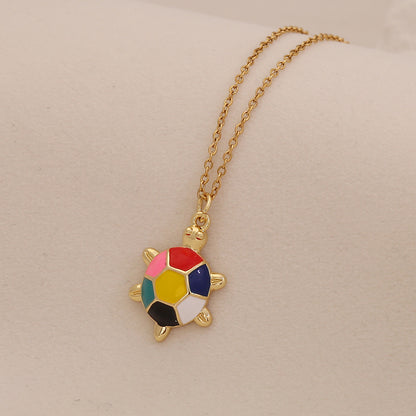 Enamel Conch & Starfish Beach Necklace