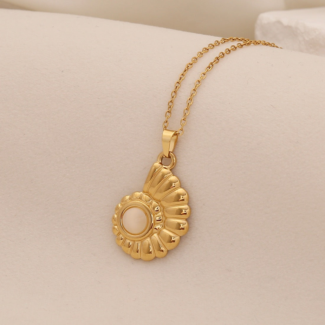 Sea Turtle & Seahorse Cat’s Eye Necklace