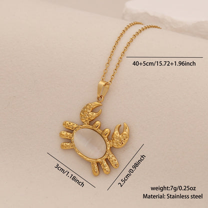 Sea Turtle & Seahorse Cat’s Eye Necklace