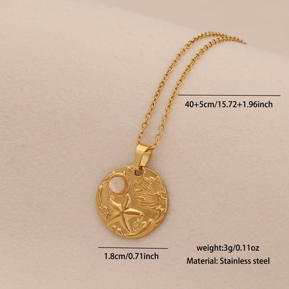 Sea Turtle & Seahorse Cat’s Eye Necklace