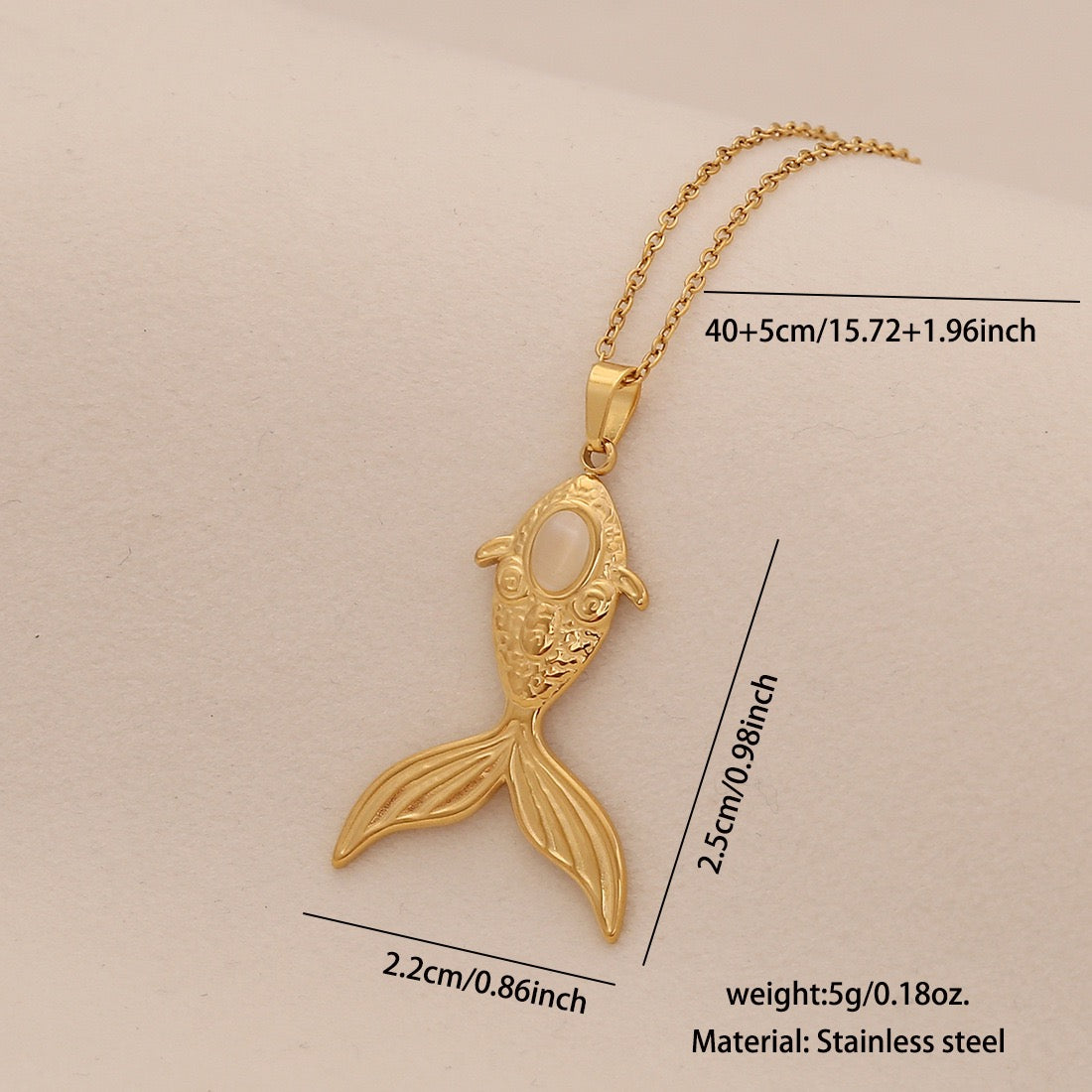 Sea Turtle & Seahorse Cat’s Eye Necklace