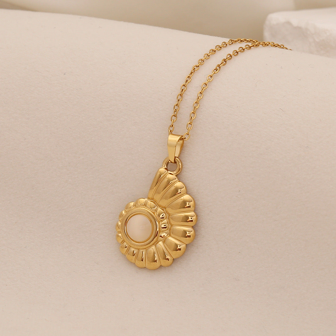 Sea Turtle & Seahorse Cat’s Eye Necklace