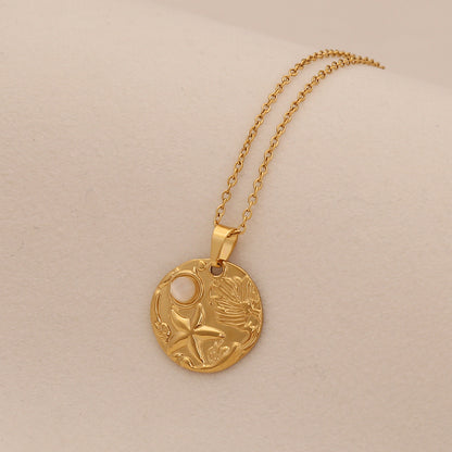 Sea Turtle & Seahorse Cat’s Eye Necklace