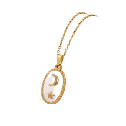 Spring Sunflower & Star Moon Necklace