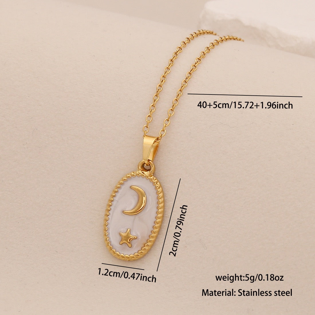 Spring Sunflower & Star Moon Necklace