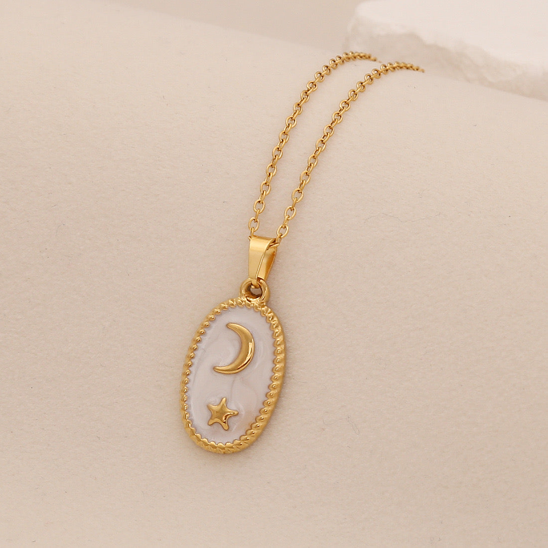 Spring Sunflower & Star Moon Necklace