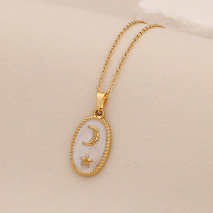 Spring Sunflower & Star Moon Necklace