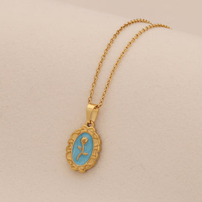 Spring Sunflower & Star Moon Necklace