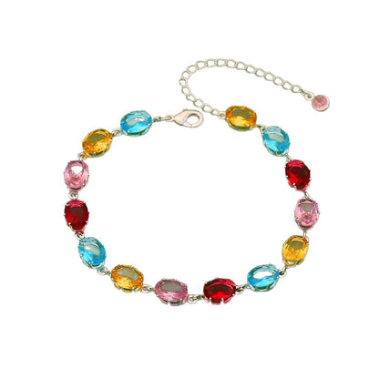 Colourful Zircon Crystal Candy Bracelet