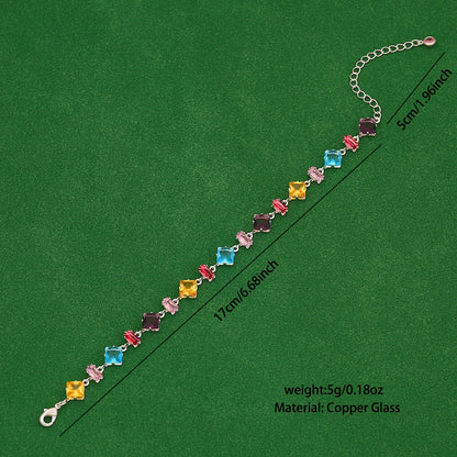 Colourful Zircon Crystal Candy Bracelet