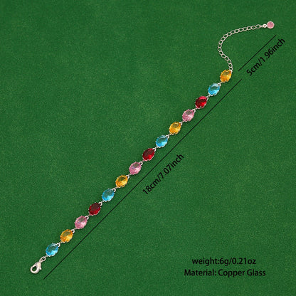 Colourful Zircon Crystal Candy Bracelet
