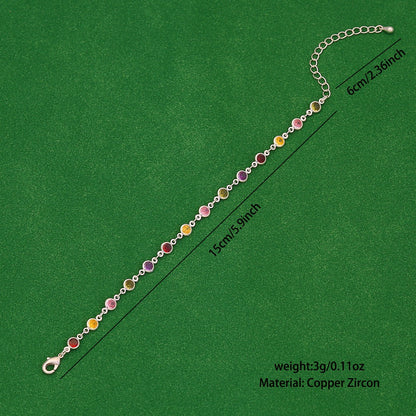 Colourful Zircon Crystal Candy Bracelet