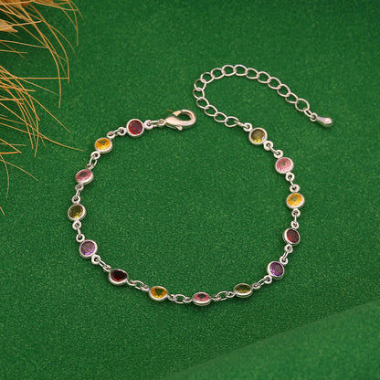 Colourful Zircon Crystal Candy Bracelet