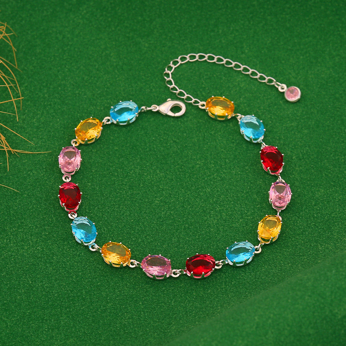 Colourful Zircon Crystal Candy Bracelet