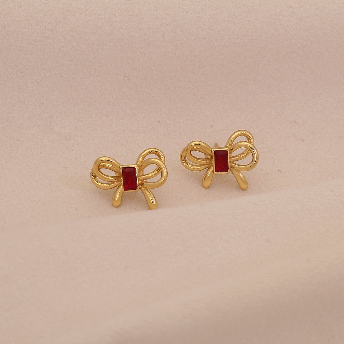 Double Bow Stud Earrings