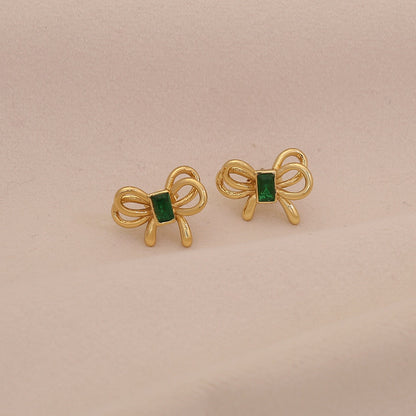 Double Bow Stud Earrings