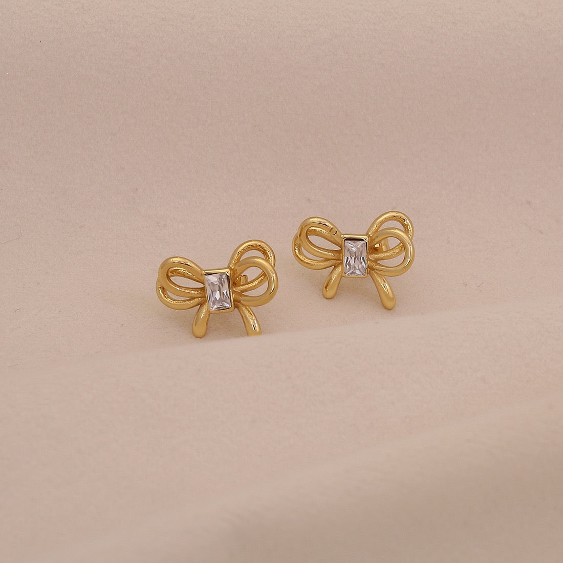 Double Bow Stud Earrings