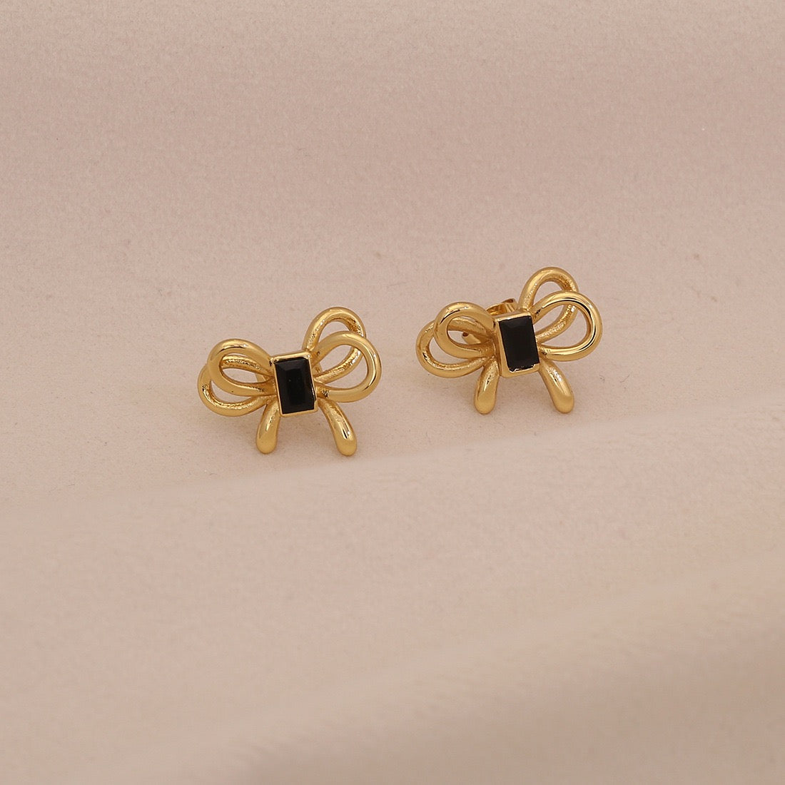 Double Bow Stud Earrings